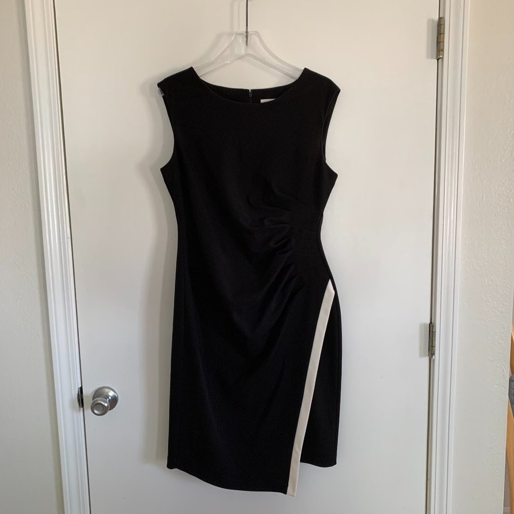 Calvin Klein sleeveless elegant professional, cocktail little black dress (LBD)